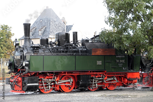 Board z aluminiowym obramowaniem Lokomotywa parowa kolei wąskotorowych Harz