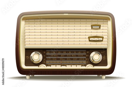 Naklejka na szafę Old radio