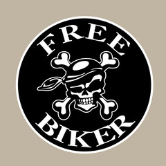 Wall Mural - patch bikers