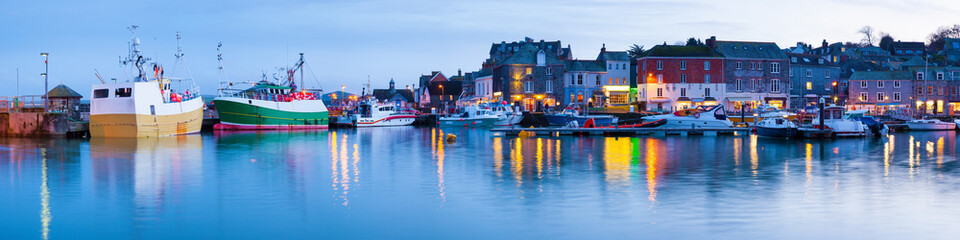 Padstow Harbour at Dusk, Cornwall England UK