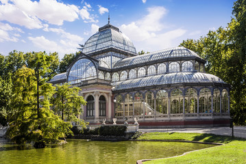 Crystal Palace in the Retiro Park, Madrid, Spain