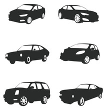 Sets Of Silhouette Cars, Create By Vector