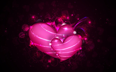 Wall Mural - Shiny Valentine Heart