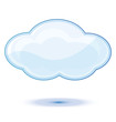 Glossy cloud vector