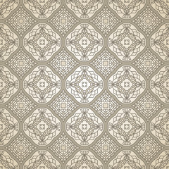 Aufkleber - Seamless colorful retro pattern background