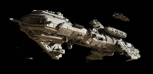 interstellar futuristic escort frigate