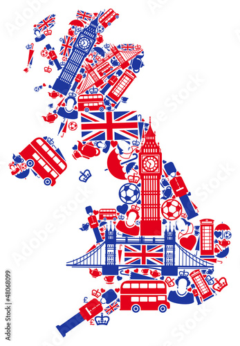 Fototapeta do kuchni Great Britain map