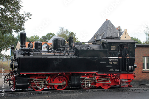 Board z aluminiowym obramowaniem Lokomotywa parowa kolei wąskotorowych Harz