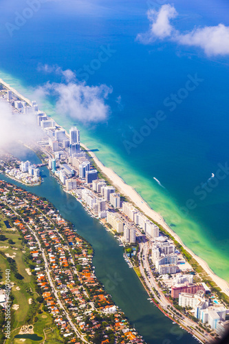 Plakat na papierze fotorealistycznym Antena wybrzeża miami