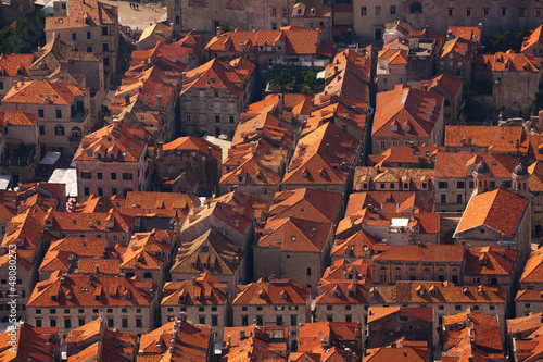 Plakat na papierze fotorealistycznym Dachy Dubrownika