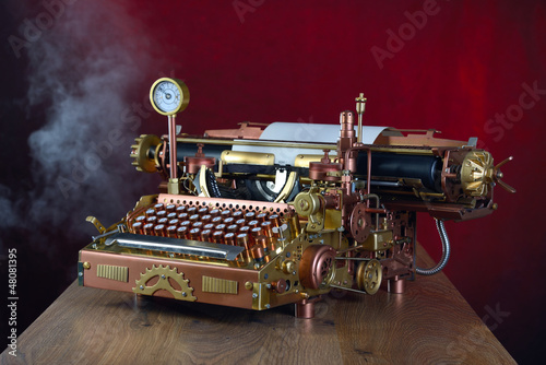 Obraz na płótnie canvas Maszyna do pisania steampunk.