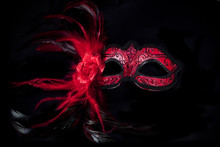 Red Masquerade Ball Mask Free Stock Photo - Public Domain Pictures