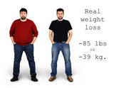Fototapeta Do pokoju - Before and after weight loss