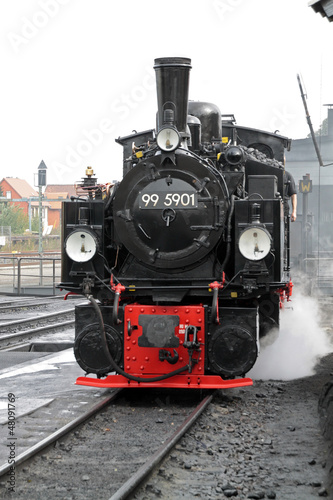 Board z aluminiowym obramowaniem Lokomotywa parowa kolei wąskotorowych Harz