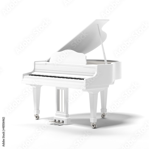 Dekoracja na wymiar  bialy-klasyczny-fortepian