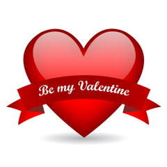 Sticker - Be my valentine glass heart