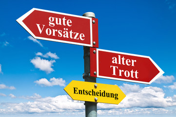 gute Vorsätze oder alter Trott?