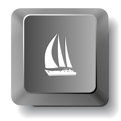 Wall Mural - Yacht. Vector computer key.