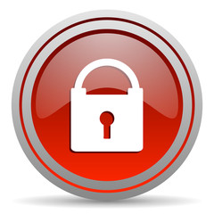 Aufkleber - protect red glossy icon on white background