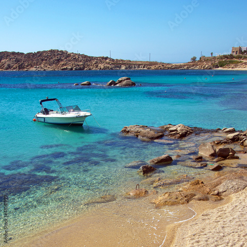 Board z aluminiowym obramowaniem Mykonos Beach, Grecja