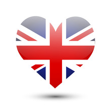 Great Britain Flag On Heart