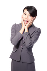 Poster - Expressive business woman surprised