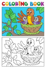 Wall Mural - Coloring book bird image 5