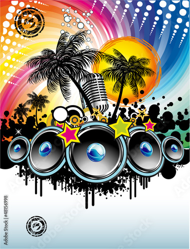 Plakat na papierze fotorealistycznym Wydarzenie muzyczne discoteque
