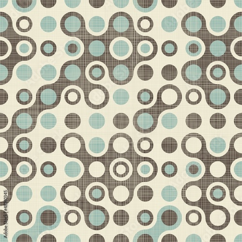 Tapeta ścienna Abstrakcyjny wzór retro w kolorze niebieskim szarym i brązowym