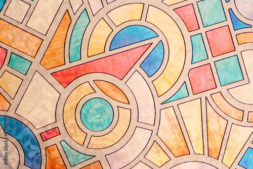 Naklejka dekoracyjna Multicolored stained glass background