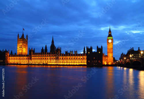 Naklejka samoprzylepna Big ben i dom parlamentu