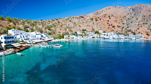 Obraz na płótnie canvas czteroczęściowy "tetraptyk" Crete loutro village