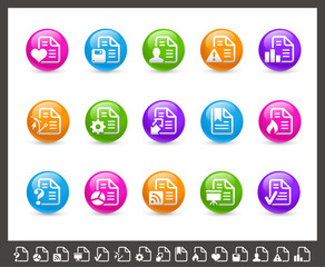 Wall Mural - documents icons - 2 of 2 // rainbow series