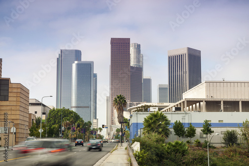 Naklejka samoprzylepna Dzielnica finansowa w Los Angeles, ok