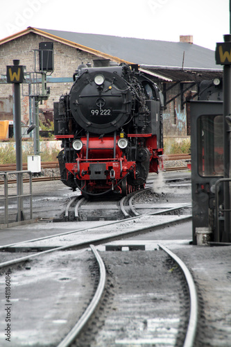 Obraz w ramie Dampflokomotive der Harzer Schmalspurbahnen