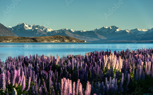 Board z aluminiowym obramowaniem Jezioro tekapo z aroki mt.cook, nowa zelandia