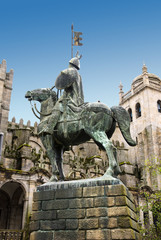 Wall Mural - Statue of Vimara Peres, Porto