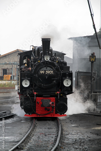 Board z aluminiowym obramowaniem Lokomotywa parowa kolei wąskotorowych Harz
