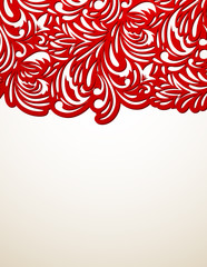 Poster - Red floral background