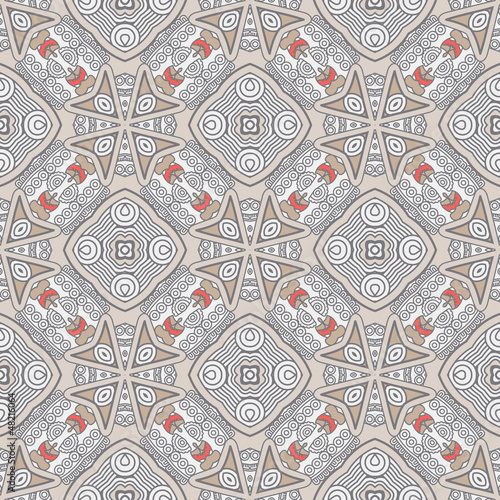 Obraz w ramie Seamless colorful retro pattern background