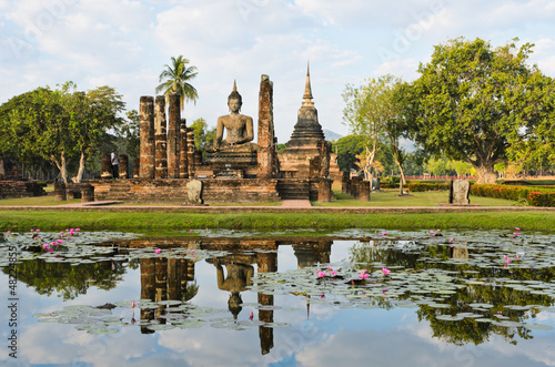Fotografie, Obraz Wat Mahathat in Sukhothai Historical Park, Thailand