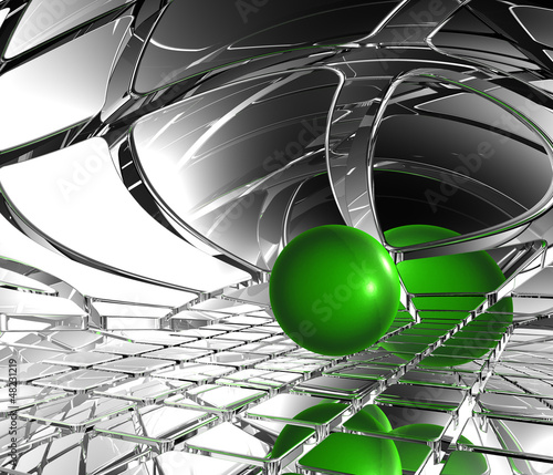 Tapeta ścienna na wymiar sphere in abstract space