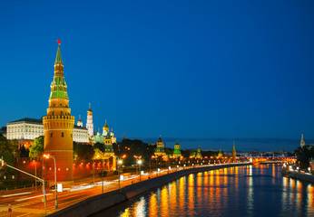 Wall Mural - Panoramic overview of downtown Moscow