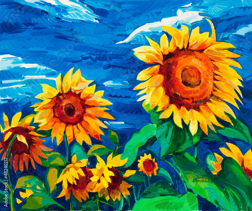 Obraz w ramie Sunflowers