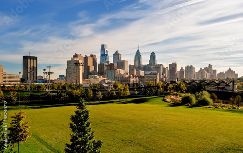Board z aluminiowym obramowaniem Philadelphias skyline