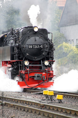 Board z aluminiowym obramowaniem Lokomotywa parowa kolei wąskotorowych Harz