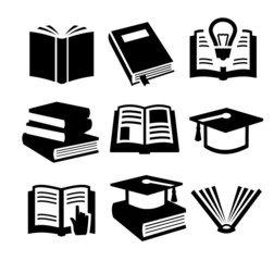 book icons set