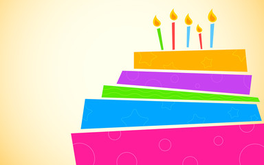 Sticker - Colorful Birthday Cake