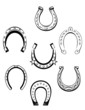 © Vector Tradition - Set of horseshoe icons