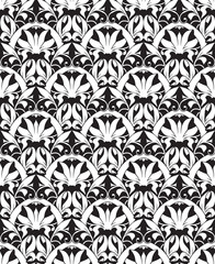 Sticker - White seamless pattern, silhouette